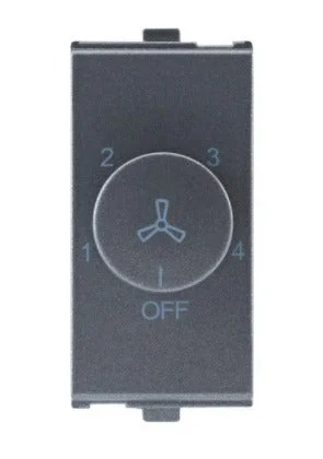Anchor by Panasonic Penta Modular Fan Regulator Tiny 100W 1M - Graphite Black - 65301B - Graphite Black
