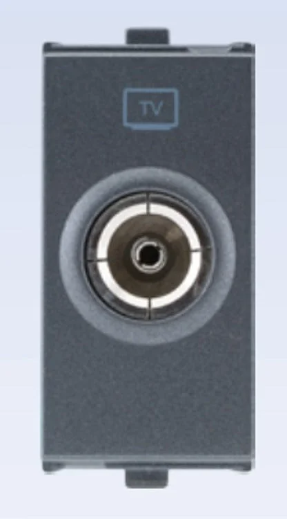 Anchor by Panasonic Penta Modular TV Socket - Graphite Black - 65502B - Graphite Black