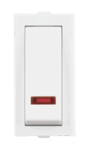 Anchor by Panasonic Roma Classic 10AX 1 Way Switch With Neon - White - 21033