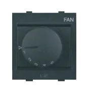 Anchor by Panasonic Roma Classic Fan Regulator (7 Step), 2 Module, 100W - Matt Black - 22037MB - Black