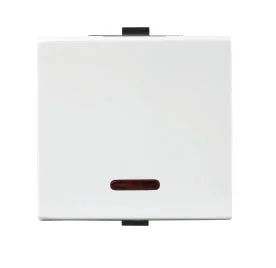 Anchor by Panasonic Roma Plus 20A 1 Way Switch with LED Indicator, 2 Module - White - 289263