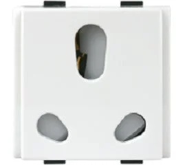 Anchor by Panasonic Roma Plus 6A/16A Twin Socket, 2 Module, ISI - White - 289368