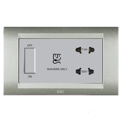 Anchor by Panasonic Roma Classic Shaver Socket 110/240V With Transformer, 4M - White - 22069