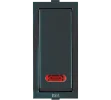 Anchor by Panasonic Roma Classic 20A 1 Way Switch With Neon - Matt Black - 21077MB