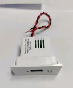 Anchor by Panasonic Roma Classic USB-A Charger, Single Port (2.1A, 5V DC), 1 Module (CRS Certified) - White - 20462