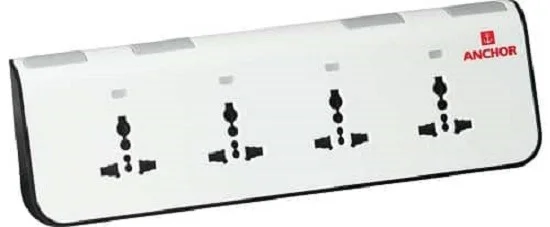 Anchor Spike Guard 4 Socket , 4 Switch, 1.5 Mtr Wire - 22568