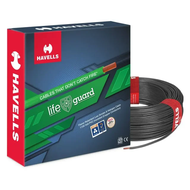 Havells 1.0 Sqmm FRLS-H Wire 90Mtr - Black