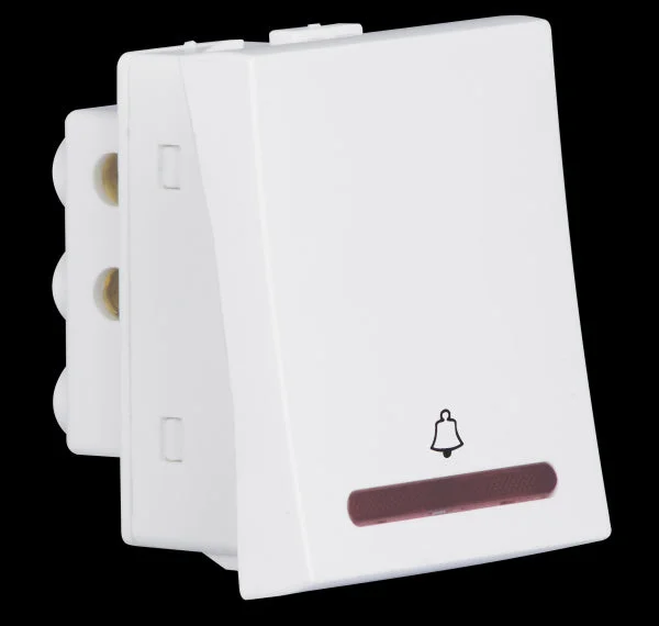 Crabtree Athena Bell Push With Indicator 10A 2M