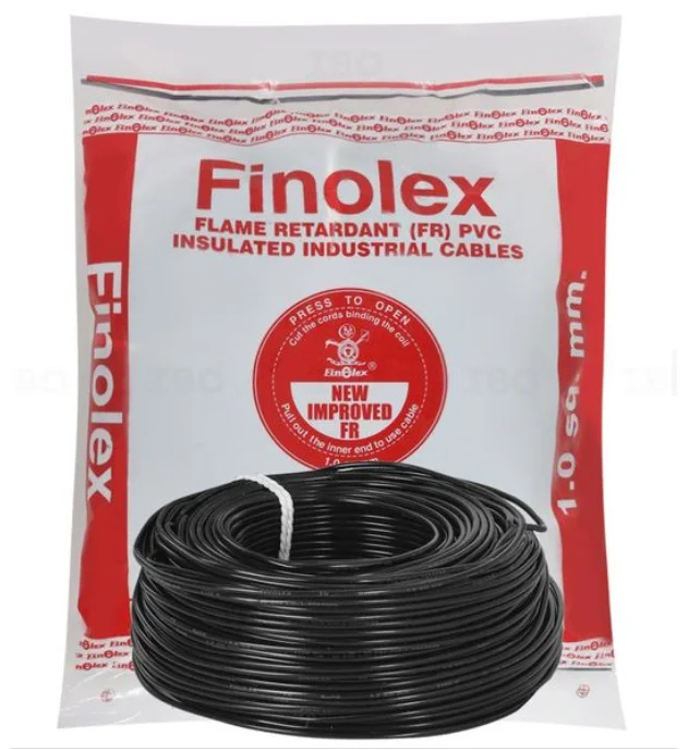 Finolex 1.0 Sq.mm FR Wire 180m - Black - Black