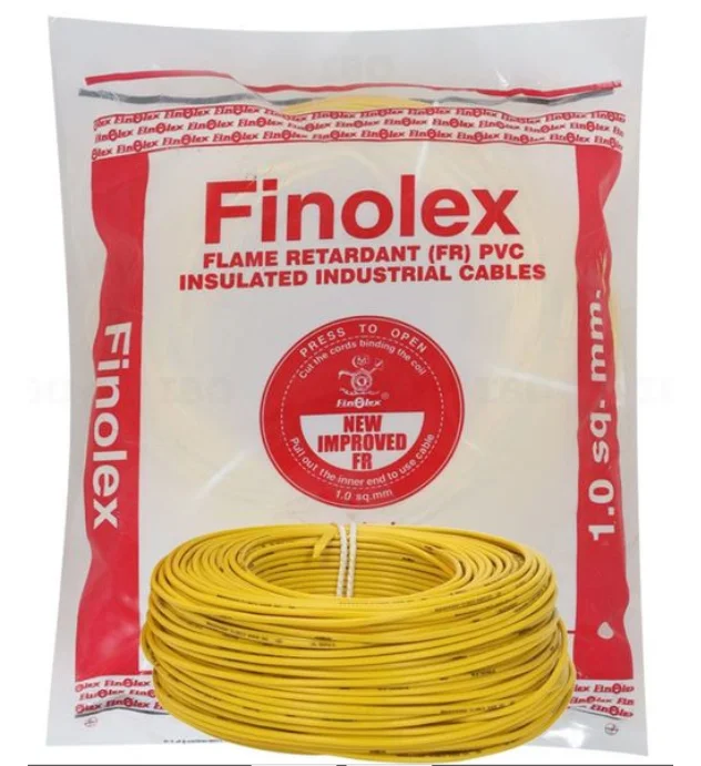 Finolex 1.0 Sq.mm FR Wire 180m - Yellow - Yellow