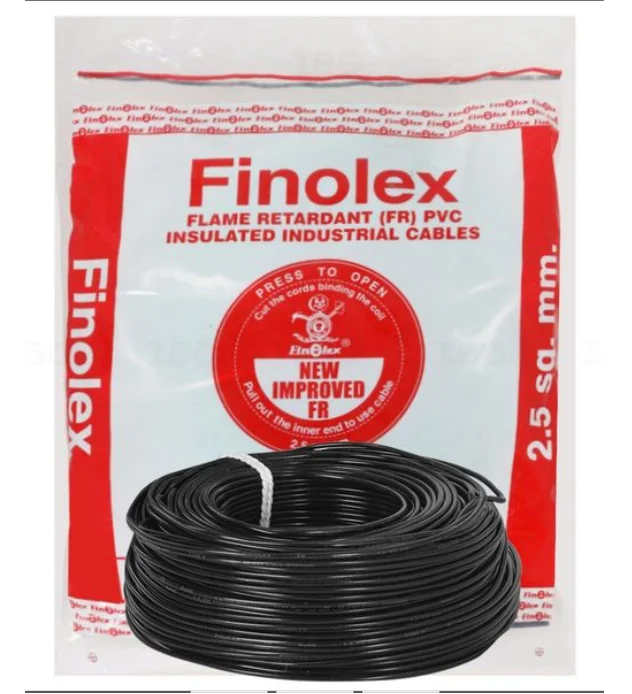 Finolex 2.5 Sq.mm FR Wire 180m - Black - Black