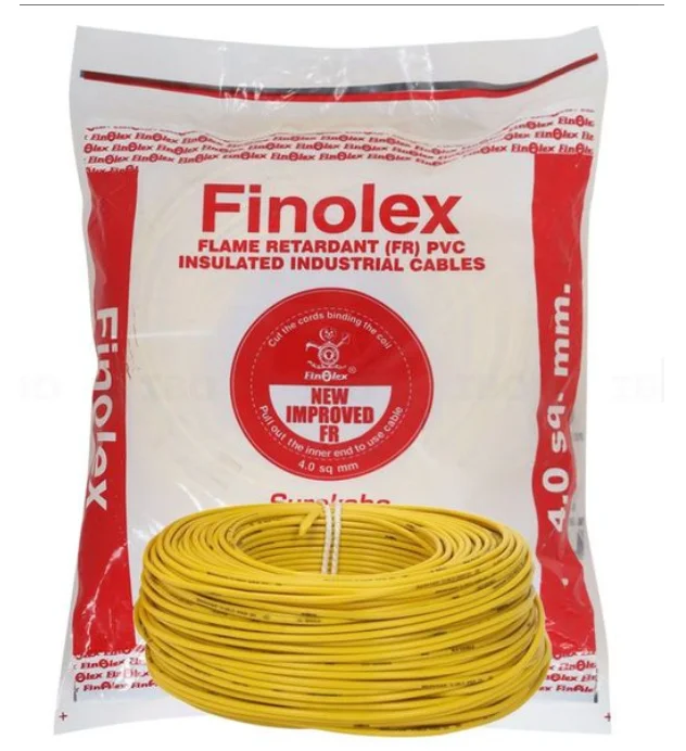 Finolex 4.0 Sq.mm FR Wire 180m - Yellow - Yellow