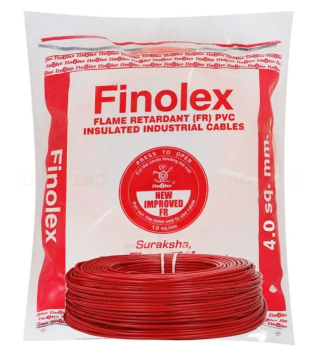 Finolex 4.0 Sq.mm FR Wire 180m - Red - Red