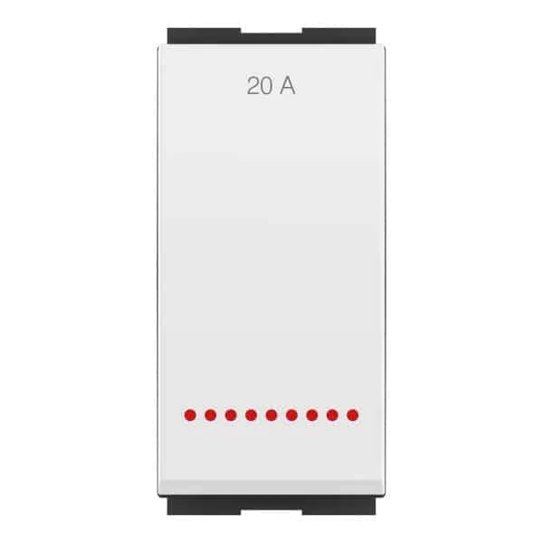 GM Four Five 20A Switch With Indicator - (Glossy White)