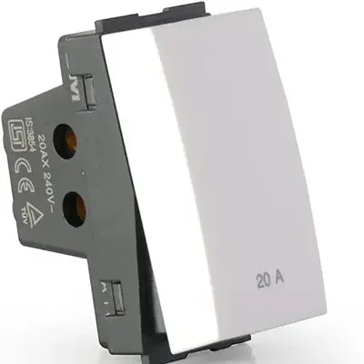 GM Four Five 20A Switch With Out Indicator - (Glossy White)
