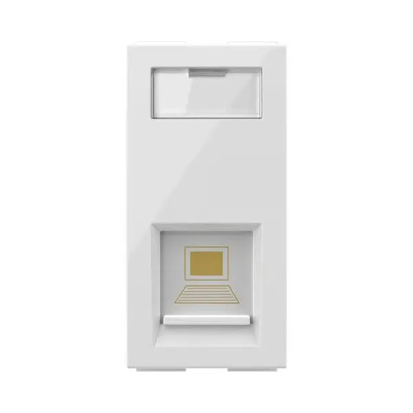GM Four Five RJ 45 (Cat 6) Socket (Glossy White)