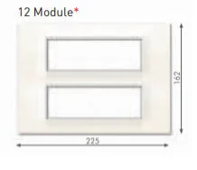 GM G-9 X-Noa 12M White Modular Switch Plate | Wood Box Compatible Cover Plate for Old Wooden Back Boxes