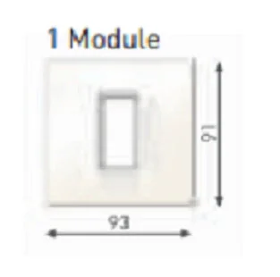 GM G-9 X-Noa 1M Modular Switch Plate for Wood Box ��? White | GM 1 Module Cover Plate