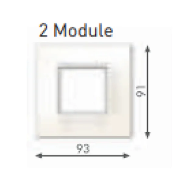 GM G-9 X-Noa 2M Modular Switch Plate for Wood Box ��? White | GM Switch Cover Plate