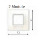 GM G-9 X-Pulse 2M Modular Switch Plate for Metal Box White | GM 2 Module Cover Plate
