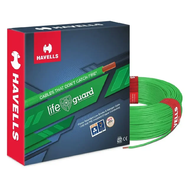 Havells 1.0 Sqmm FRLS-H Wire 90Mtr - Green