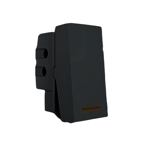 Hager 16A 1 way Switch with LED anthracite - WSNSW51A - Anthracite