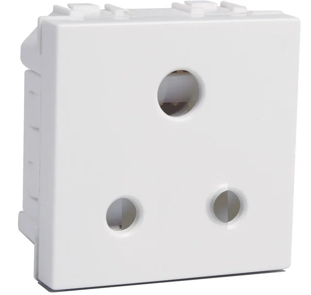 Havells Coral 6 A 3 Pin Shuttered Socket - Red