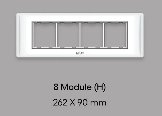 Hi-Fi HiFi Plate 8M Horizontal Silverline - White