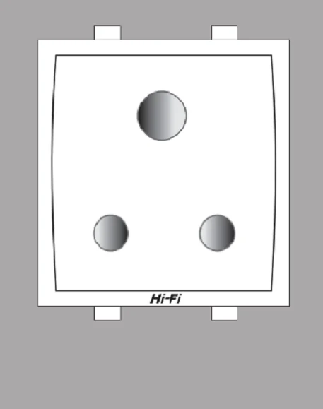 Hi-Fi HiFi Socket 6A 3Pin - White