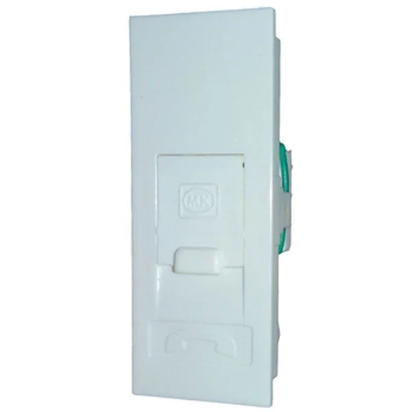 MK Honeywell Honeywell MK Telephone Socket- RJ11 Modular Phone Socket | White - White