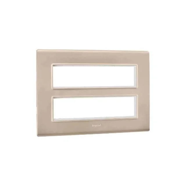 Legrand Allzy Plate 16M 2x8 Aluminium Champagne - Aluminium Champagne