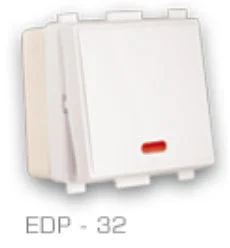 Leon International 32A DP Switch with Indicator - White
