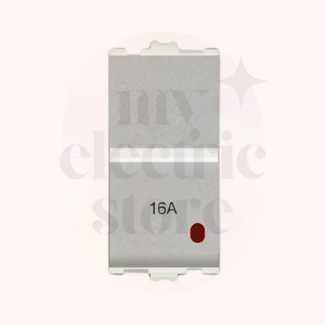 Leon M24 Duo Switch - 6AX 1 Way + 16AX 1 Way with Indicator - White - White