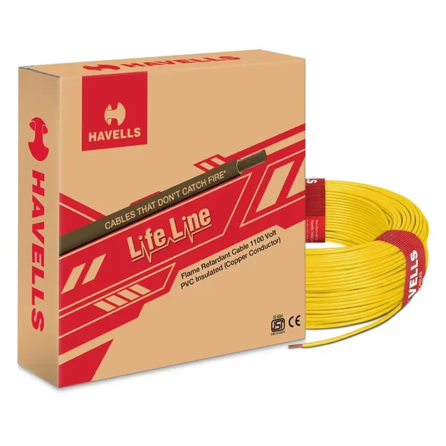 Havells 1.0 Sqmm FR Wire 180Mtr - Yellow