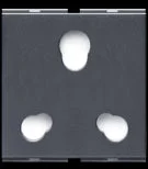 Lisha S7 16A 2 In 1 Socket with Safety Shutter 2M - Graphite Grey - Graphite Grey