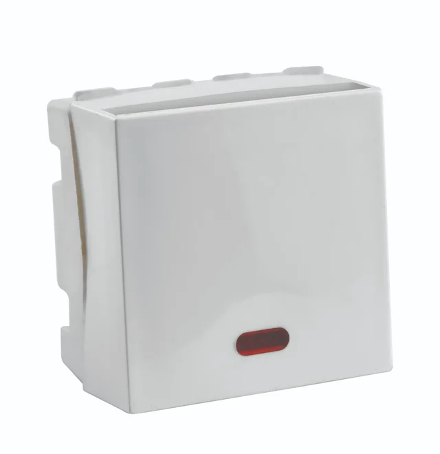 Lisha S7 32A D.P. Switch with Indicator 2M - White - White