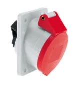 Neptune Bals Neptune Panel Mounting Socket Outlet Angled IP44 Three Phase | Industrial Splashproof Connector - 16A / 20A 5 PIN - 12078