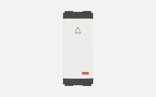 Norisys CUBE Series 6A Bell Switch with Indicator - Frost White - Frost White