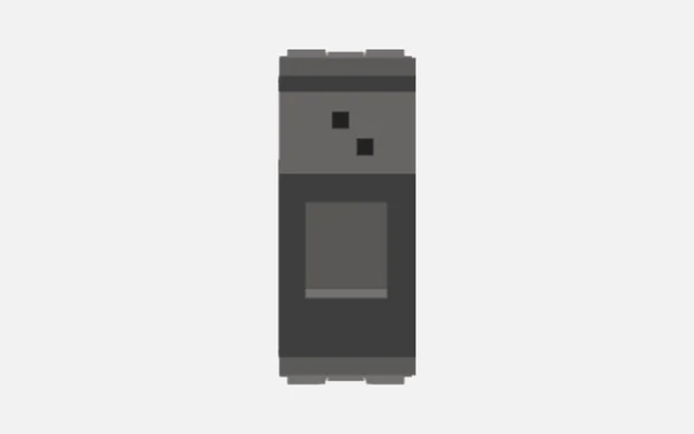 Norisys CUBE Series Telephone Socket RJ-11 Double Line Shuttered - Charcoal Black - Charcoal Black
