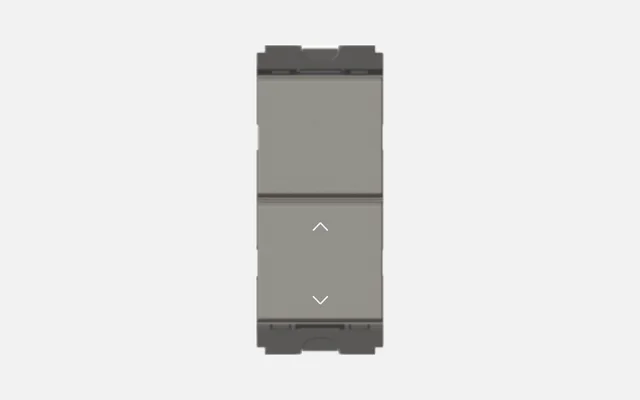 Norisys CUBE Series Twin Switch 6A 1 Gang 2 Way + Dummy - Quartz Gray - Quartz Gray