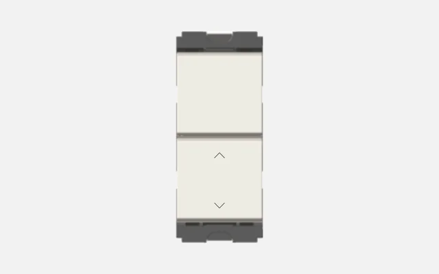 Norisys CUBE Series Twin Switch 6A 1 Gang 2 Way + Dummy - Frost White - Frost White