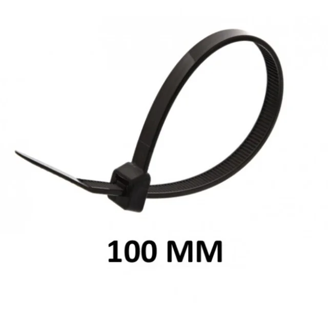 Nylon Cable Tie / Wire Tag 100MM (Pack of 100) - Black