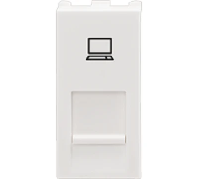 Panasonic Europa RJ45 Computer Socket, Cat 6, 1 Module - White - WIPM24886 - RJ45 Cat 6 Data Outlet, White
