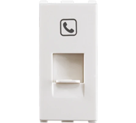 Panasonic Europa RJ11 Telephone Socket White | Modular Landline Connection Port