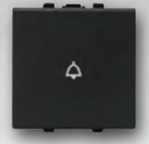 Panasonic Vision 10A Bell Push, 1 Way, 2 Module - Black - WIM50219B - Bell Push Switch, Black