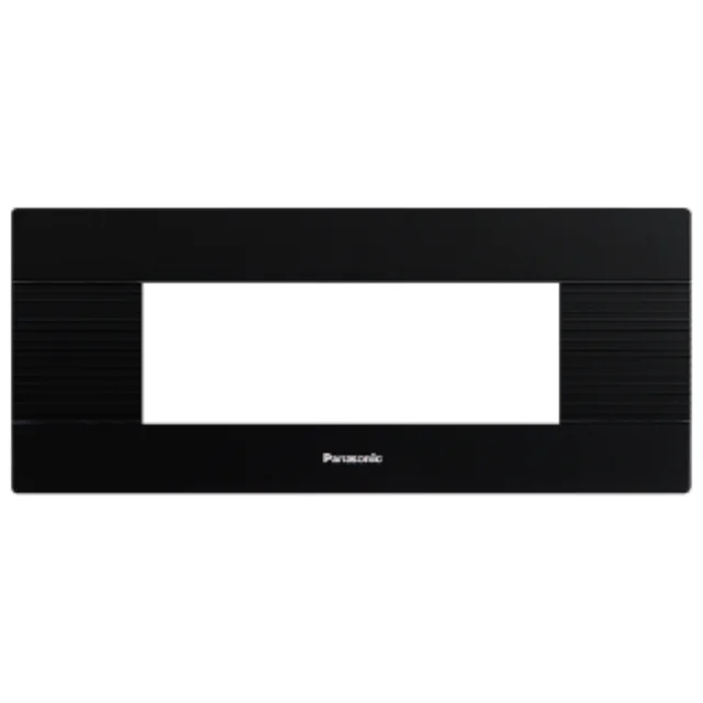 Panasonic Vision 6 Module Plate with Inner Metal Frame - Black - WIM6016B - Cover Plate, Black
