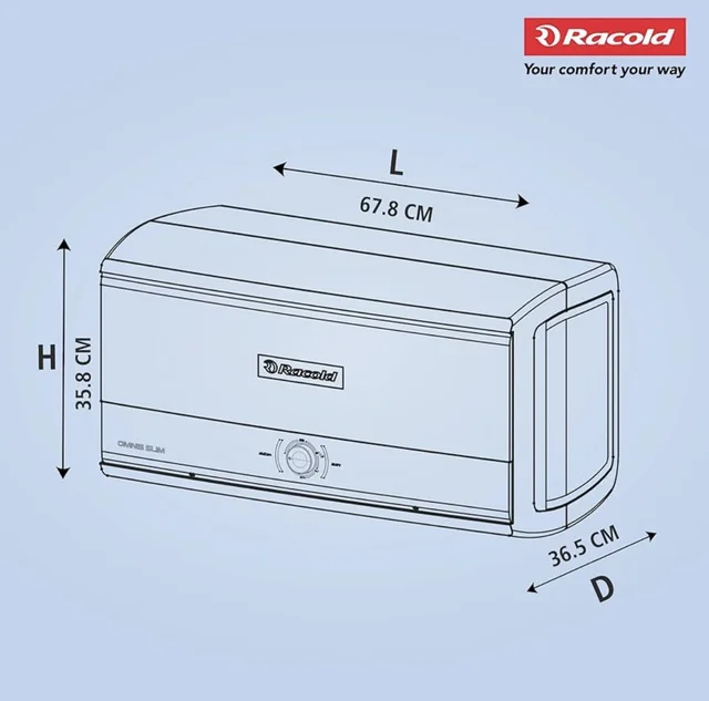 Racold Omnis Slim Storage Water Heater - 15 Liters