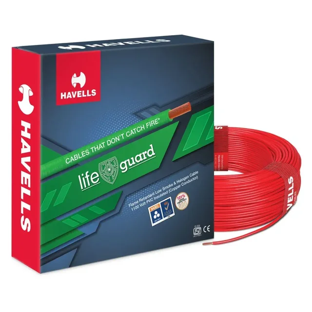 Havells 1.0 Sqmm FRLS-H Wire 90Mtr - Red