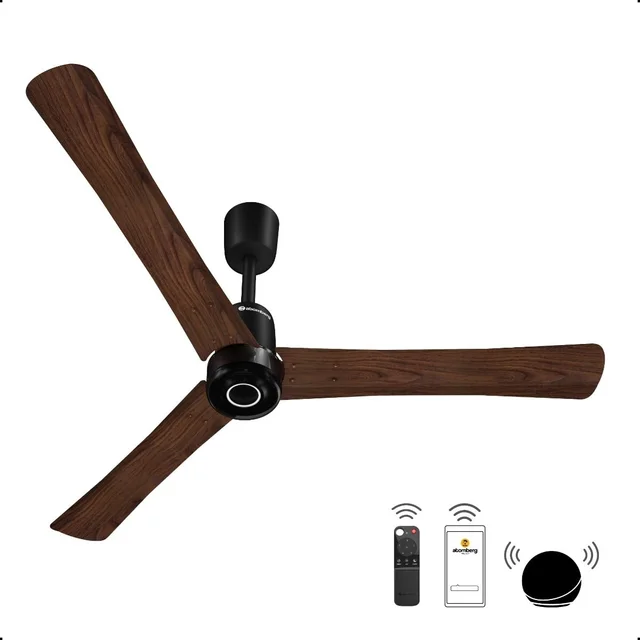 Atomberg Renesa Elite Smart Ceiling Fan - 1200mm, Dark Walnut