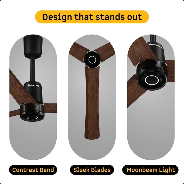 Atomberg Renesa Elite Smart Ceiling Fan - 1200mm, Dark Walnut